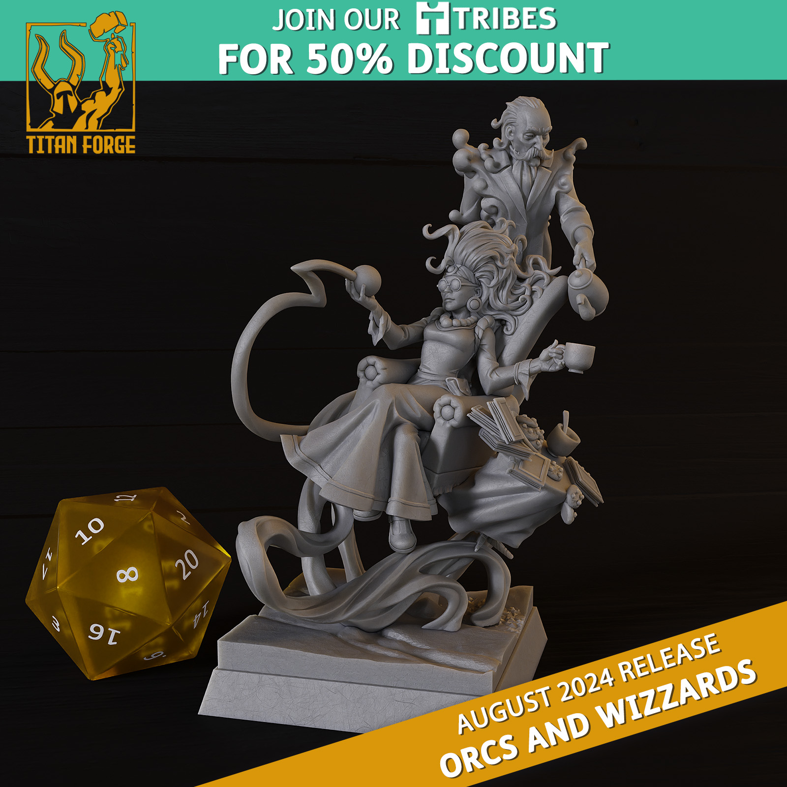 Wizzard Witch - Titan Forge Miniatures - 2024 - August - Orcs and Wizzards